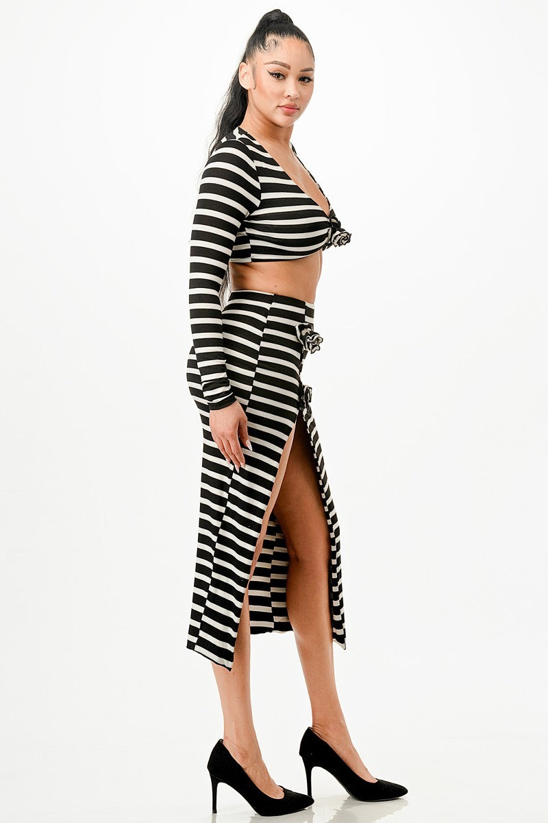 Striped Two Piece Set